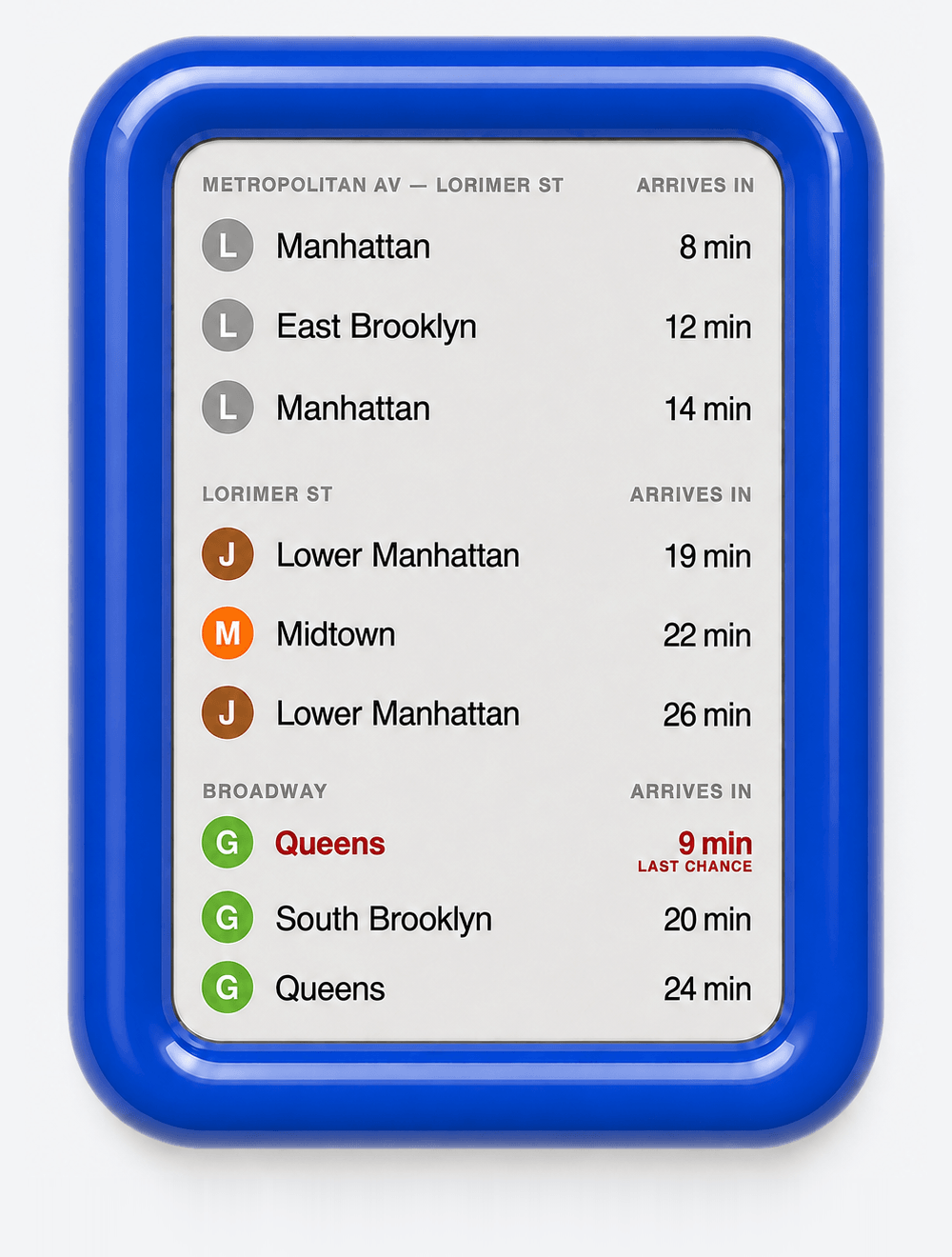 OnMyWay 10.2-inch display in blue